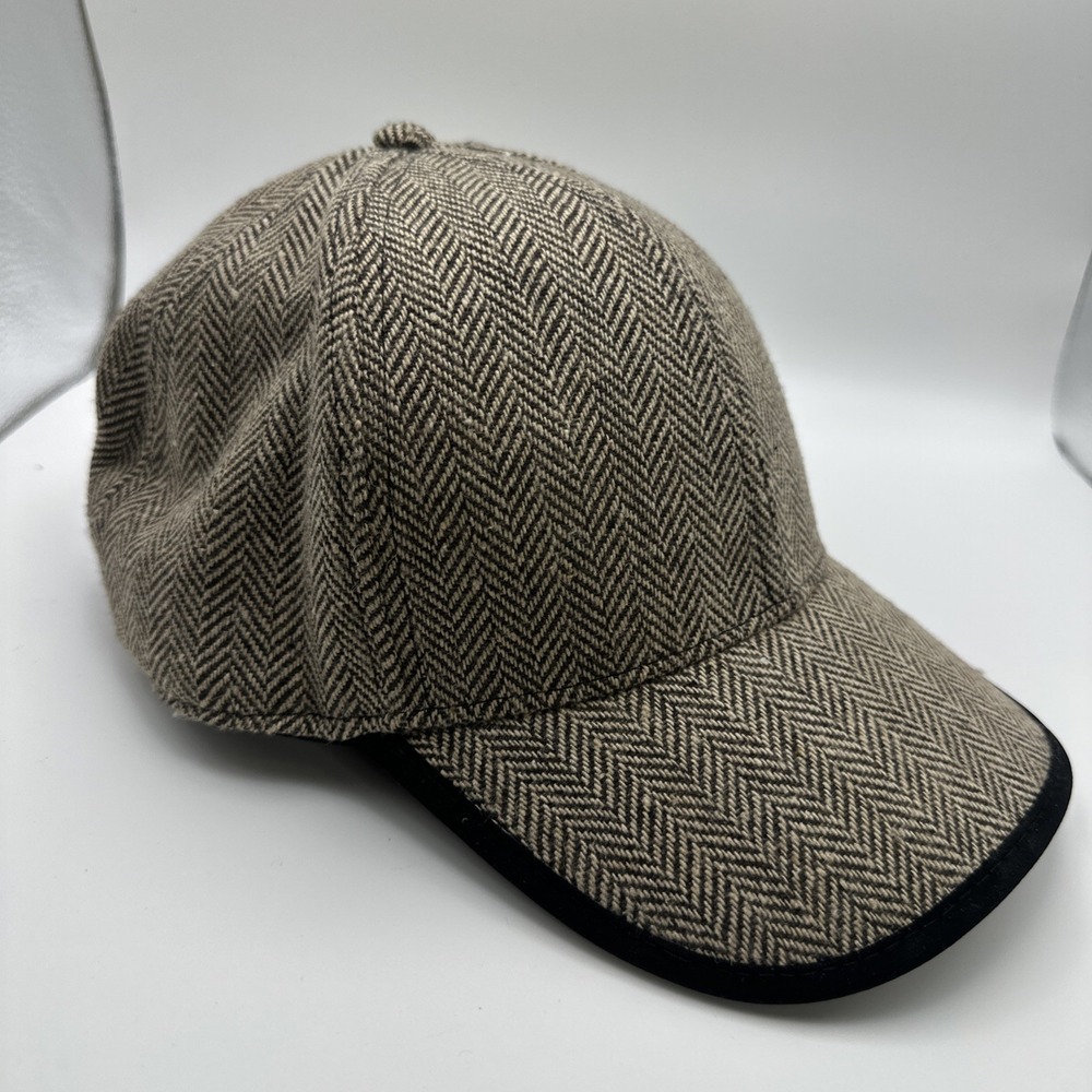Victory Outfitters Style 80058 Brown Herringbone Tweed Baseball Hat One Size NWT